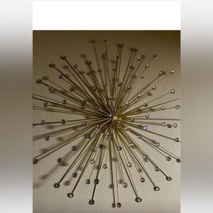 Gold and Silver Starburst Wall Decor
